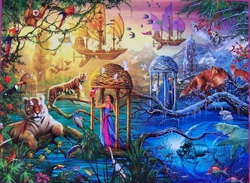 PUZZLE Magiczny wiat Zota Klatka